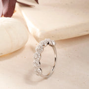 925 Sterling Silver American Diamond Eternity Band Ring for Women - Stackable Jewellery